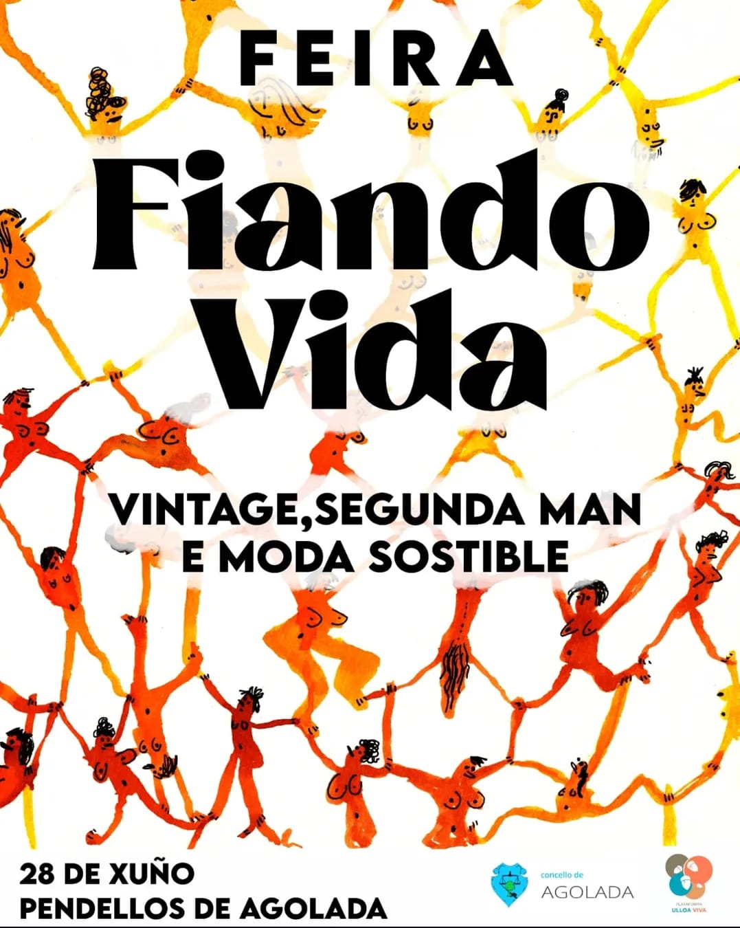 Cartaz da feira "Fiando vida", cunha ilustración de Bea Lema