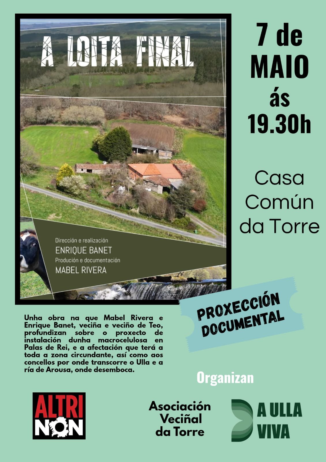 Cartaz da proxección da Loita Final na Torre
