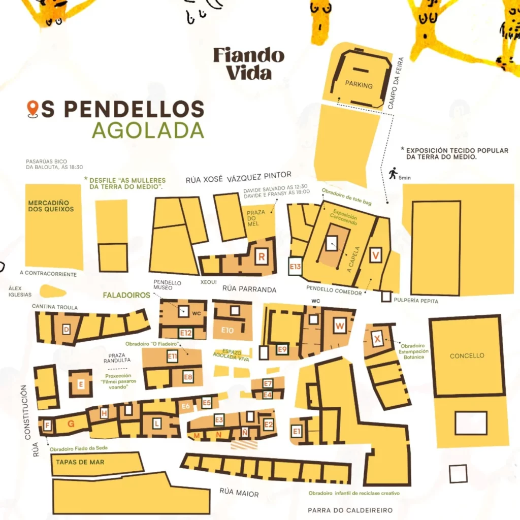 Mapa cos postos de Fiando Vida