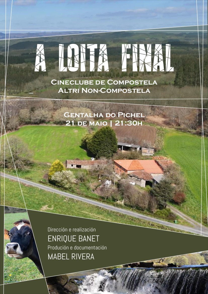 Cartaz da proxección de A loita final, na Gentalha do Pichel