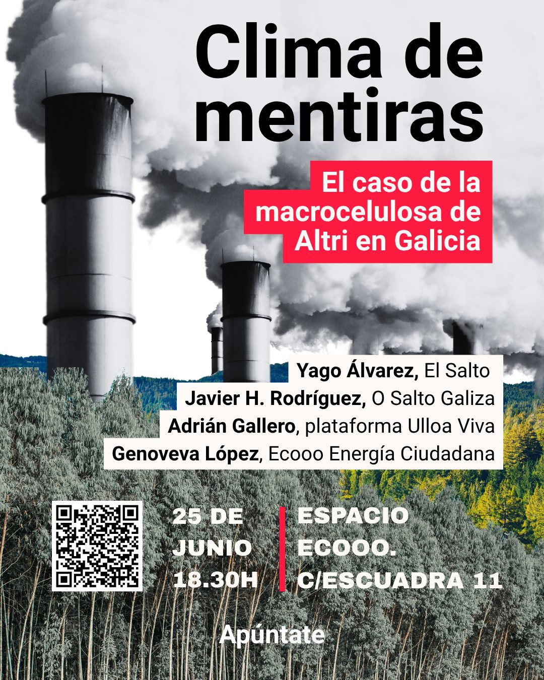 Cartaz do faladoiro Clima de mentiras, embustes sobre Altri