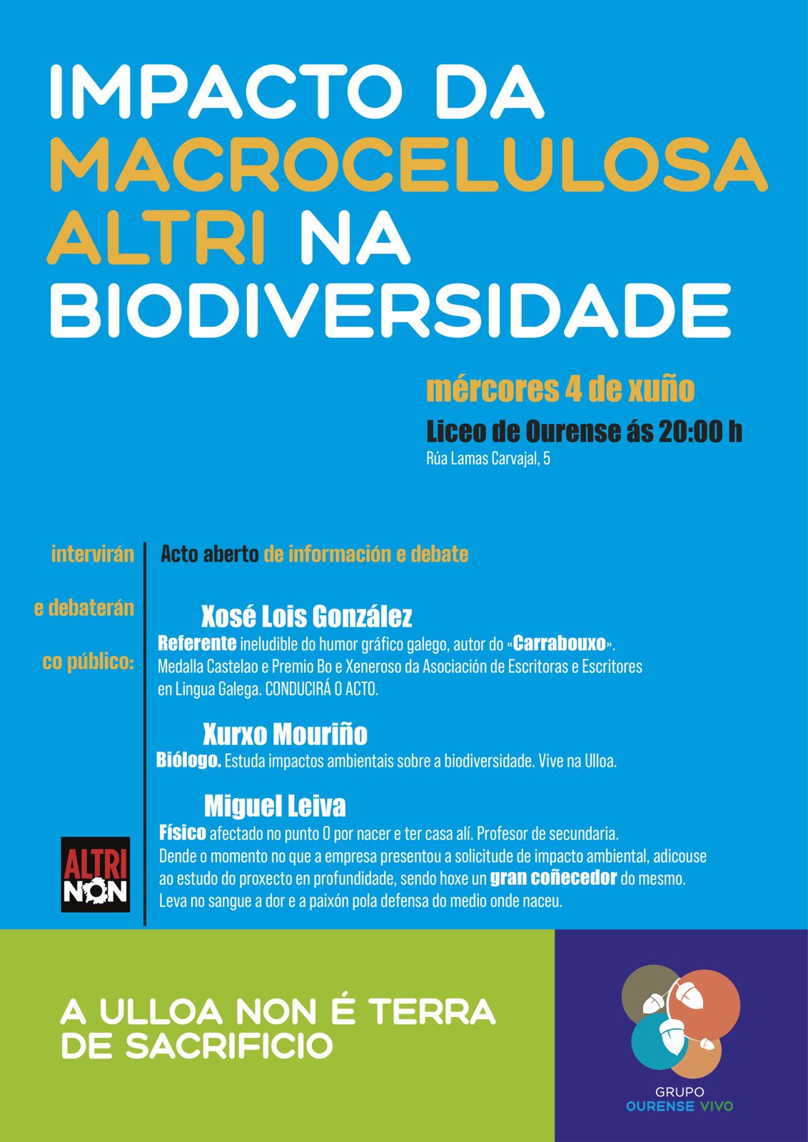 Impacto de Altri na biodiversidade, faladoiro en Ourense