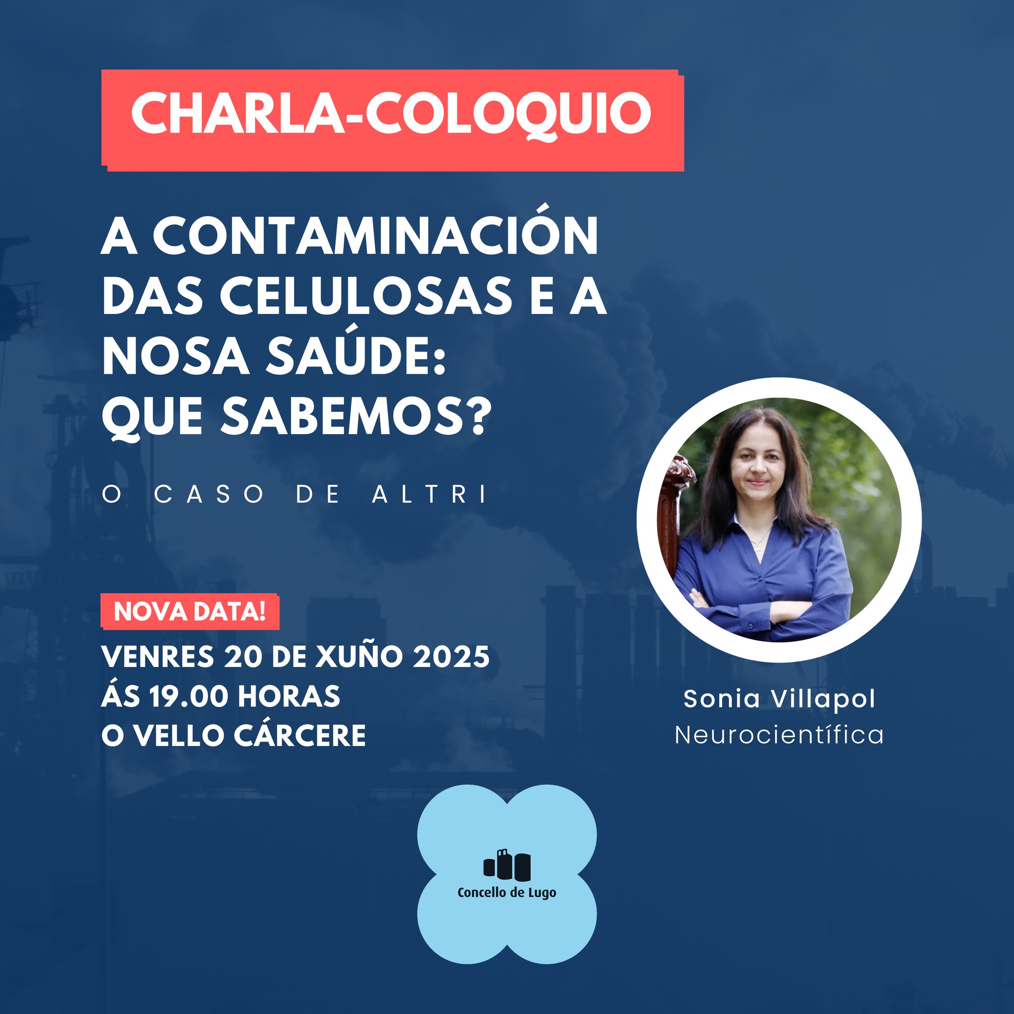 Cartaz da charla de Sonia Villapol no Vello Cárcere de Lugo